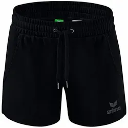 Erima Damen Essential Team Sweatshorts, schwarz, Größe 40 - Sportliche Shorts aus weichem Baumwollmix, ideal für Freizeit und Training, mit leichtem Stretch für optimale Bewegungsfreiheit und praktische Seitentaschen.