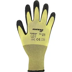 Asatex Latex Arbeitshandschuhe 3750 gelb/schwarz 11