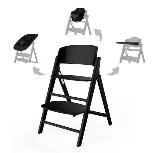 CYBEX Gold CLICK & FOLD Hochstuhl 4in1-Set - Mitwachsender Hochstuhl von Geburt bis 99 Jahre, inklusive Gold Bouncer Nest, Baby-Set und Tablett. Ergonomisch verstellbar für optimalen Komfort und einfach zu transportieren.