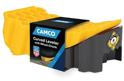 Camco 44423 Gebogener Nivellierer mit Unterlegkeil, 1 Packung