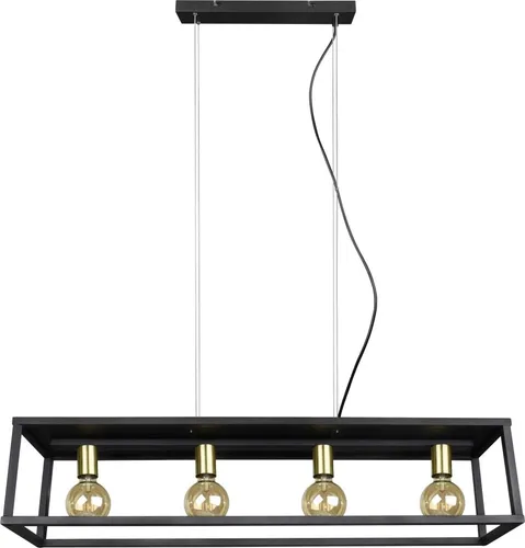 Reality Leuchten Pendelleuchte Vito 4-flg. schwarz matt