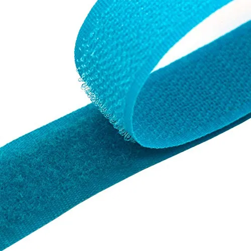 4m Klettband zum Nähen 20mm Flausch- & Hakenband 50 Farben Klettverschluss, Größe:20mm, Gurtband:643 blau