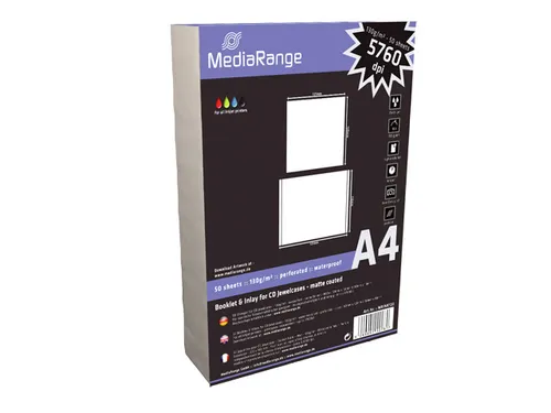 MediaRange CD Jewelcases Einleger Booklet & Inlay 50