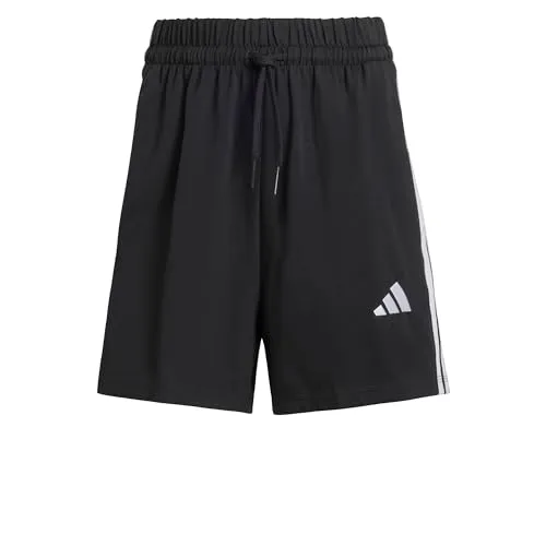 adidas Damen Essentials 3-Stripes Cotton Shorts, Black/White, XXL - Hosen mit regulärem Schnitt und elastischem Bund, ideal für Komfort und Freizeitaktivitäten. Aus 93 % Baumwolle für ein weiches Tragegefühl.