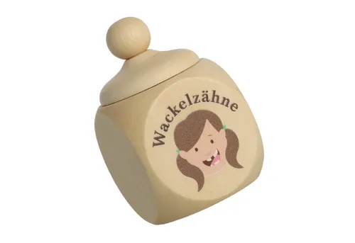 Spruchreif® Zahndose Milchzahndose aus Holz mit Schraubdeckel · Zahndose zur Aufbewahrung (1 St)