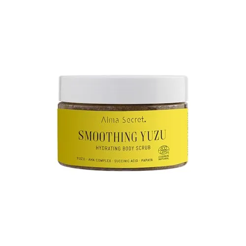 Alma Secret Körperpeeling Smooothing Yuzu 250ml - Körperpeeling mit feuchtigkeitsspendender Wirkung, ideal für alle Hauttypen. Reinigt und macht die Haut weich mit erfrischendem Yuzu-Aroma.