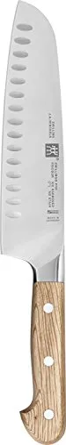 Zwilling Pro Wood Santokumesser 18 cm - Santoku-Messer aus rostfreiem Spezialstahl mit elegantem Steineichengriff, ideal für präzises Schneiden und vielseitige Anwendung in der Küche.