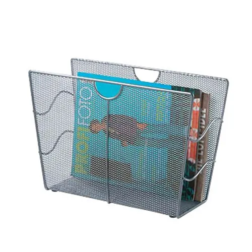 Zeller Present Handels GmbH Zeller Mesh Zeitungsständer - Belegfächer, stilvoller Zeitungskorb aus hochwertigem Material, schafft Ordnung in Wohnzimmer oder Büro und reduziert Chaos.