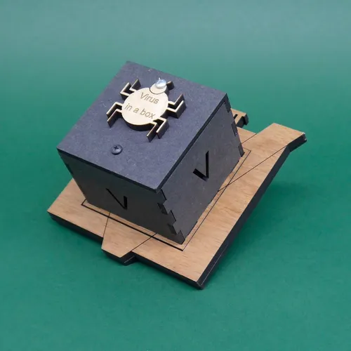VIRUS IN A BOX - 3 Legepuzzle Spiel - Mechanisches Geduldsspiel aus hochwertigem Holz, fördert die Konzentration und sorgt für stundenlangen Spielspaß. Ideal für kreative Köpfe!