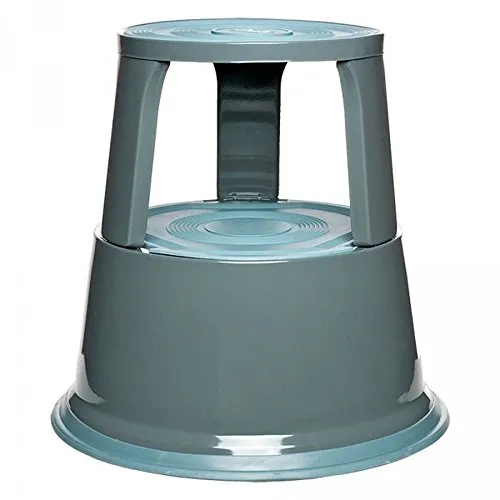 BRB Rollhocker aus Stahlblech - stabiler Tritthocker mit 3 Lenkrollen - Leitern - Robuster Rollhocker aus Stahlblech, bis 150 kg belastbar, mit rutschfester Gummiauflage und sicherem Standring für optimale Sicherheit.