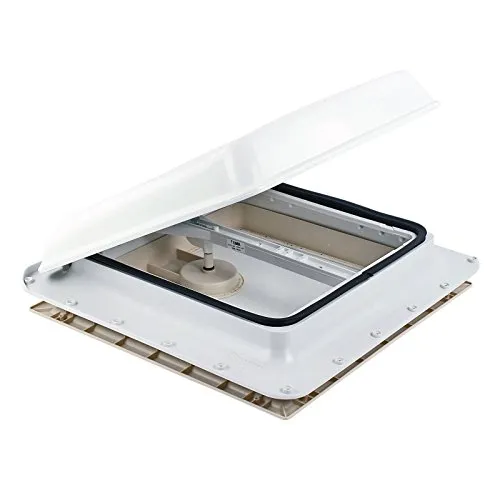 Fiamma 2X Dachfenster Vent 40x40 cm Weiß - Wohnmobil-Anbau- & Einbauteile, Komplett-Set mit Dichtmittel und Schrauben, extrem flacher Aufbau und integriertes Moskitonetz für optimalen Komfort.