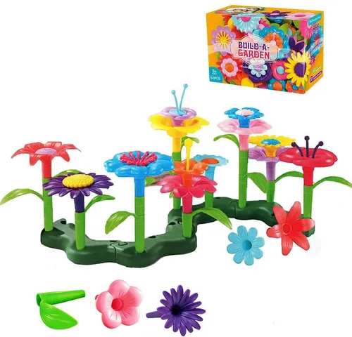 COFI 1453 Kreatives Blumen-Bauspielzeug – 52 Teile für fantasievolles Spielen Spielbausteine, (52 St)