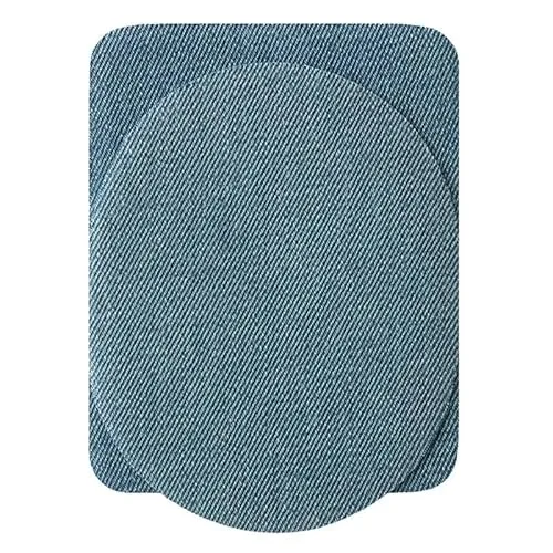 Produktbild Mono-Quick GmbH Flickstoff Jeans oval/Rechteck zum Aufbügeln ca. 9,5x11,5 cm light denim 4 St