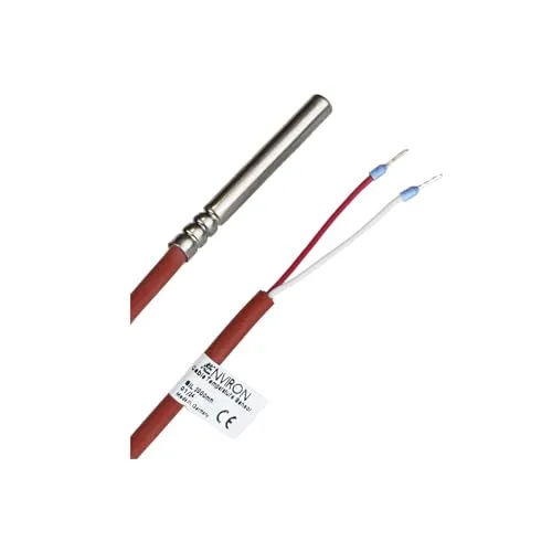 ENVIRON- KTY81-110 Temperaturfühler | Made in Germany | 2 Meter Silikon-Leitung bis 200°C | Temperatursensor Fühler Kabelfühler Solarfühler