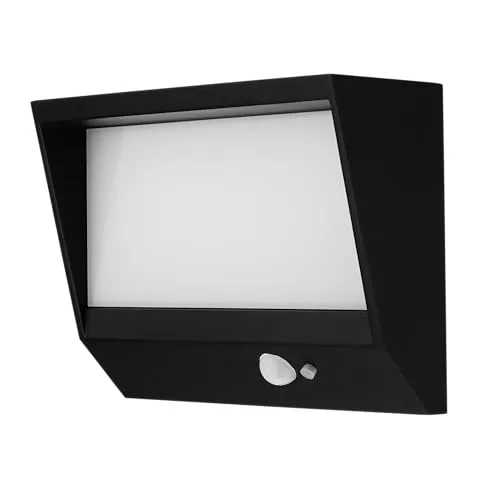 REV LUMUS 140 Solarlampe, Aussenlampe mit Bewegungsmelder, Gartenbeleuchtung, 110lm, 3000K, 2W, IP65, schwarz