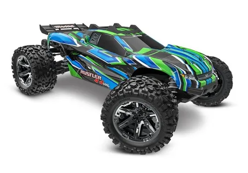 Traxxas Rustler 4x4 VXL HD grün - 1/10 Stadium-Truck RTR - RC-Modelle: Hochleistungs-Stadium-Truck mit bürstenlosem Velineon®-Antriebssystem, erreicht über 65 km/h und bietet herausragende Geschwindigkeit und Haltbarkeit.