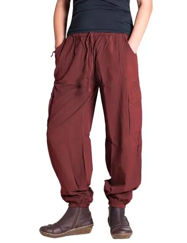 Vishes Bequeme Unisex Freizeithose mit Gummibund und Taschen, ideal für Herbst und Frühjahr