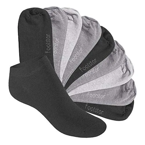 Footstar Kinder Sneaker Socken (10 Paar) - Sneak it! - Classic Grey 27-30