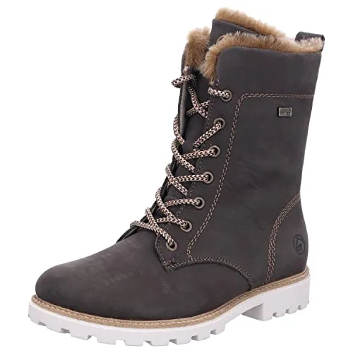 Remonte Damen D8476 Schneestiefel - Warm gefüttert und wasserabweisend - Wanderschuhe mit hochwertigem Echtleder, warm gefüttert mit Schurwolle und rutschfester TR-Laufsohle, ideal für winterliche Abenteuer.