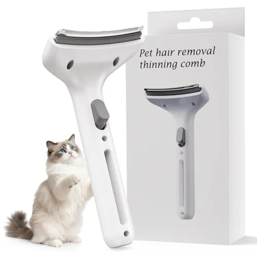 Zivacate Unterfellbürste Katze, Fellpflegebürste für Hunde & Katzen | Ein-Klick-Reinigung, Entfernt Unterwolle, Minimalistisches Design, Katzen-Kamm Hunde-Kamm ideal zum Fellwechsel