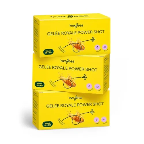 heybee® Gelée Royale Power Shot (3x 10 Shots) – natürlicher Energie-Boost ohne Koffein für Fokus & Wohlbefinden