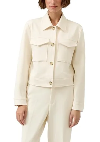 s.Oliver Strickjacke Beige Größe L (40) - Elegante Strickjacke in Beige, ideal für jeden Anlass. Pflegeleicht und komfortabel, mit hochwertiger Materialzusammensetzung für besten Tragekomfort.