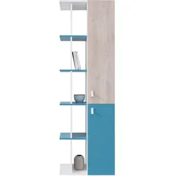 Eiche Blau Regal 60x190 cm – Stilvolles Bücherregal - Modernes Bücherregal in Eiche Blau, ideal für Wohnzimmer. Mit einer Höhe von 190 cm bietet es viel Platz für Ihre Bücher und Deko. Einfache Montage und robuste Konstruktion sorgen für langanhaltende Freude.