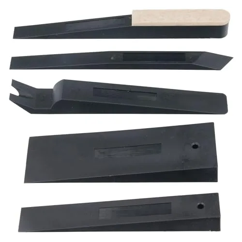 GEPCO Zierleistenkeile Plastik Fensterschachtkeil Montagekeil Set Montagehebel Kunststoffkeil PVC Keil Hebel Satz Verkleidung 5tlg.