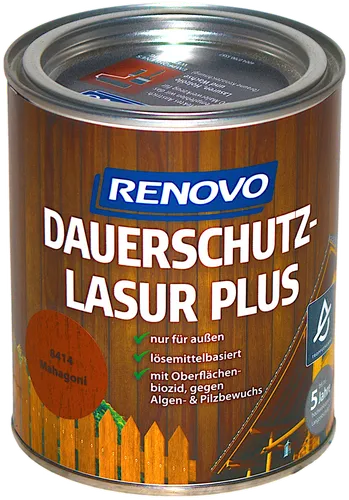 Dauerschutzlasur PLUS aromatenfreie Holzlasur Nr. 8414 mahagoni Renovo 750ml
