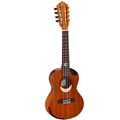 Ortega Guitars Tenor Ukulele ECLIPSE-TE8 - Tenor Ukulele mit 8 Saiten und 2 Schalllöchern für einen tiefen, vollen Klang – inklusive gepolstertem Gigbag für sicheren Transport.