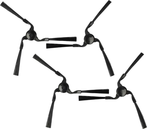 vhbw 4x Seitenbürste Ersatz für Yujin Roboter P034, P035 für Saugroboter - Reinigungsbürsten Set, links/rechts, schwarz