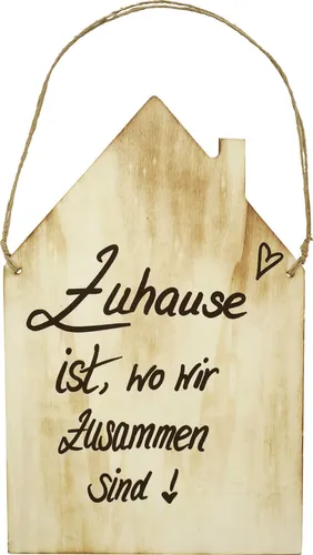 Badeko Haus Zuhause 40 x 25 cm – Dekoratives Element für Ihr Zuhause - Vielseitige Deko für Heim & Garten, ideal zur Verschönerung Ihrer Räume. Mit natürlichem Design schafft es eine harmonische Atmosphäre.