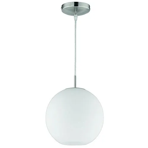 TRIO R30152507 Mond Hängeleuchte E27 1x60W - Elegante Hängeleuchte für stilvolle Wohnräume, gefertigt aus Metall in Nickeloptik. Ideal für Wohnzimmer oder Küche, schafft eine warme Atmosphäre und setzt besondere Akzente.