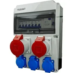 Baustromverteiler FI-Schutzschalter CEE 32A/16A Bals von WALTER-KRAFT