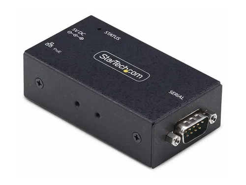 Serial to Ethernet Adapter - IP LAN to RS232 DB9 Converter - WLAN-Zubehör, Wand/DIN-Schienen montierbar, PoE-fähig für einfache Integration in Netzwerke