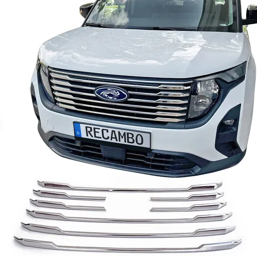 Edelstahl Grill Leisten chrom passend für Transit Courier | BJ ab 2023>