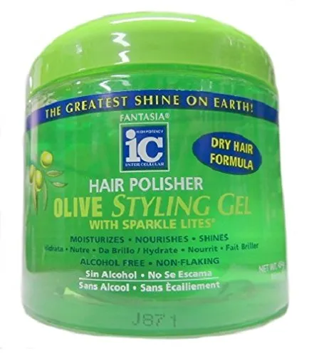 IC Fantasia Hair Polisher Olive Styling Gel 454g