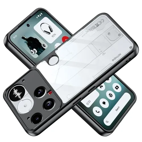 Fitudoos Hülle für Nothing Phone 3,transparente PC-Rückseite Case, Anti-Kratzer Anti-Fingerabdruck Anti-Öl Schutzhülle Case