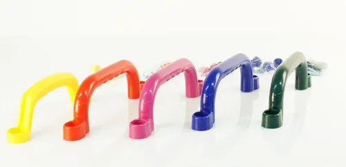 2er Set Haltegriffe Handgriffe für Spielturm Rot Kunststoff inkl Schrauben-Set