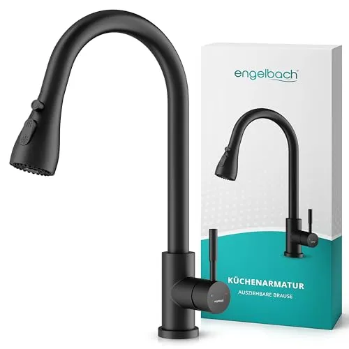 Engelbach® Wasserhahn Küche Schwarz
