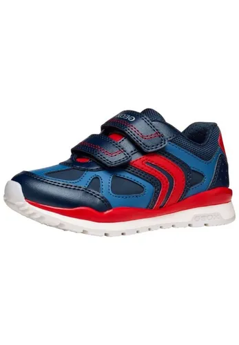 Geox J Pavel D Sneaker, Navy/Red, 35 EU - Sneaker für Jungen, atmungsaktiv und flexibel, ideal für Schule und Freizeit mit dynamischem Obermaterial und bequemer, dämpfender Sohle.