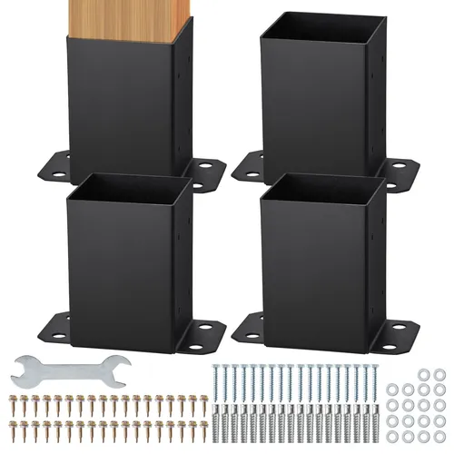 Produktbild VEVOR 4er-Pack 101,6 x 101,6 Pfostenfußhalterungen