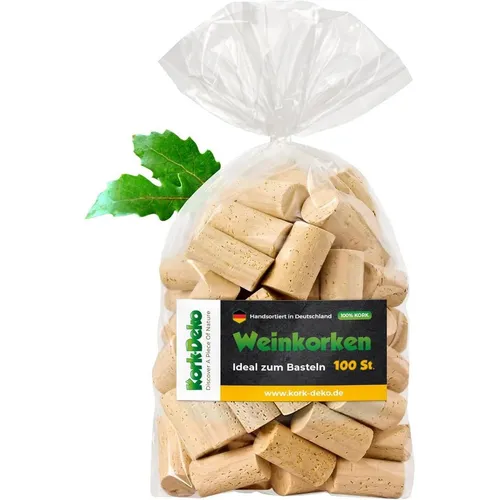 neue Wein Korken | 50 Stück | aus Natur Kork zum Basteln Deko Kork Stopfen