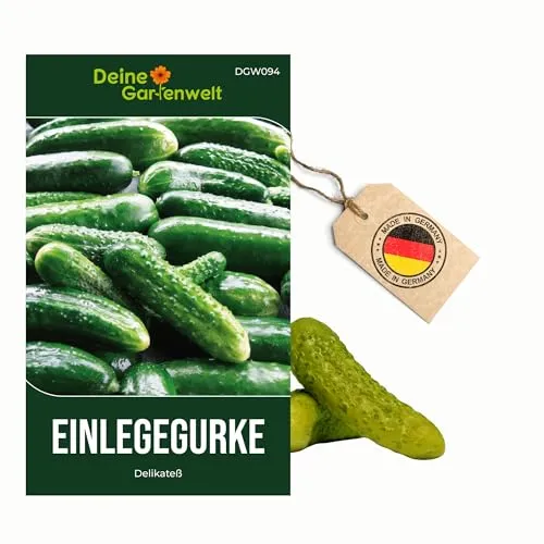 Salat- und Einlegegurke Delikateß Samen - Cucumis sativus - Gurkensamen - Gemüsesamen - Saatgut für 10 Pflanzen