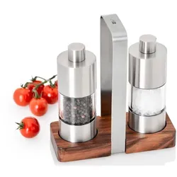 AdHoc Classic Pfeffer- und Salzmühle Set 3-tlg. mit Ständer von AdHoc