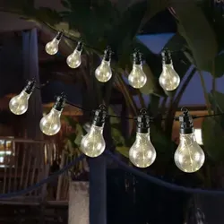 LED Lichterkette GLOW - 20 transparente Glühbirnen, koppelbar für Außen - Weihnachtsbeleuchtung mit 20 transparenten Glühbirnen auf 9,5m, koppelbar bis 100 Lichter. Perfekt für stimmungsvolle Dekoration im Garten oder auf der Terrasse, ganzjährig einsetzbar!