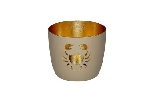 Madras Windlicht M, Krabbe in beige von GIFTCOMPANY