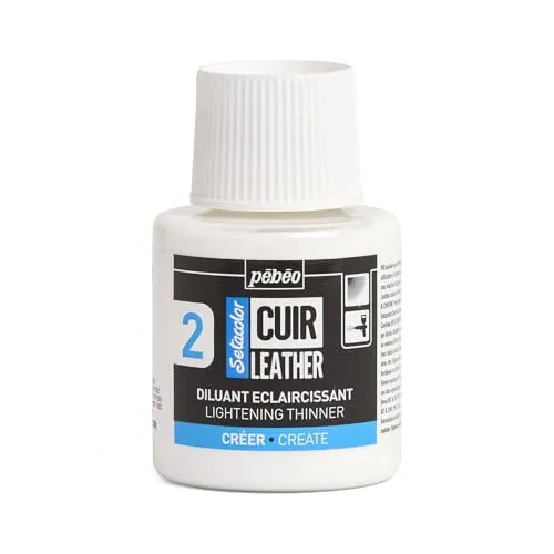 Pébéo - Setacolor Leder - Aufhellender Verdünner - Hilfsmittel für Leder und Kunstleder - Personalisierung Taschen, Schuhen, Turnschuhen, Sneakers - Widerstand gegen Kratzer, Falten, Reibung - 110 ml