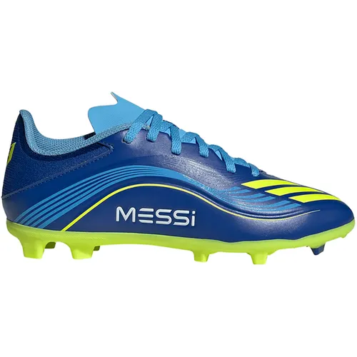 adidas Performance F50 Messi League FG/MG VIS10N Kids blau, 38 2/3 - Sportschuhe für Kinder mit innovativer Messi-Technologie für optimale Ballkontrolle und Speed auf dem Spielfeld.