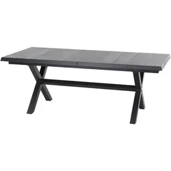 Siena Garden Gartentisch Sincro - Rechteckig ausziehbar 10 cm x 260 cm, eleganter Aluminiumrahmen und Keramikplatte für Gartenpartys und Grillabende